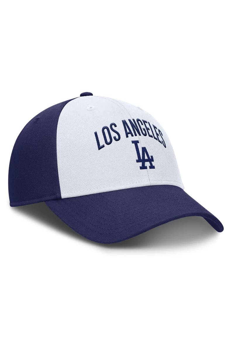 Nike Men's Nike White/Royal Los Angeles Dodgers Club Performance Adjustable Hat, Alternate, color, White