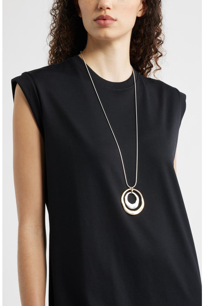 Muscle Sleeve Pima Cotton Jersey Maxi Dress, Alternate, color, BLACK