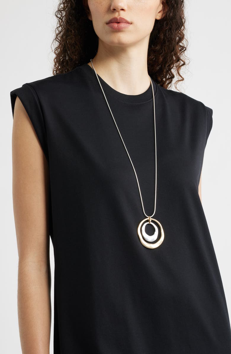 Nordstrom Muscle Sleeve Pima Cotton Jersey Maxi Dress, Alternate, color, Black