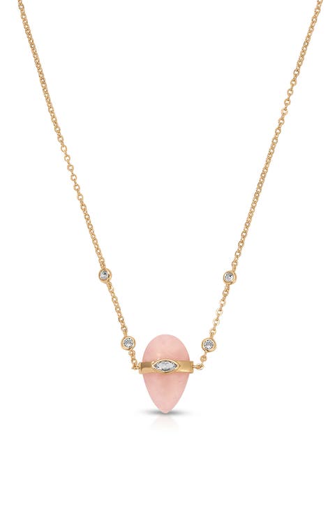Semi Solstice Stone & Crystal Pendant Necklace