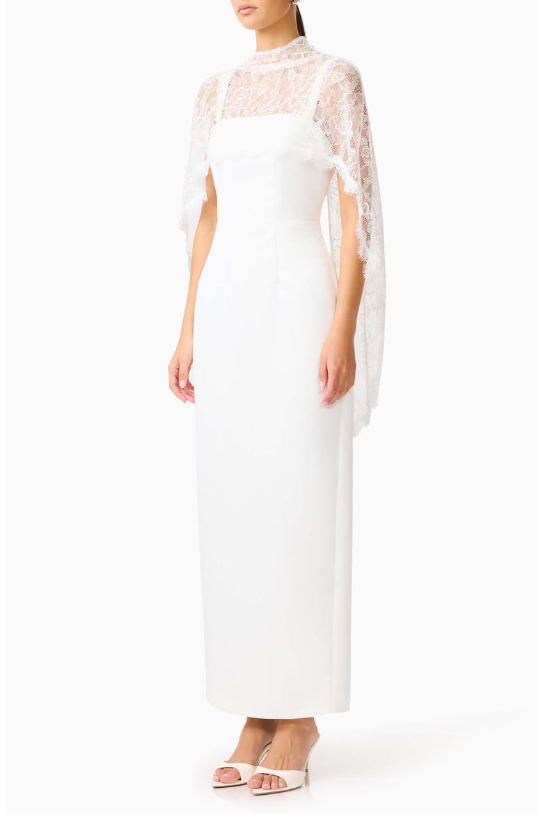 Elly Lace Cape, Alternate, color, WHITE