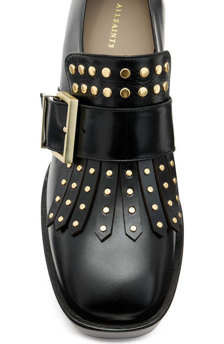 AllSaints Zia Stud Loafer, Alternate, color,