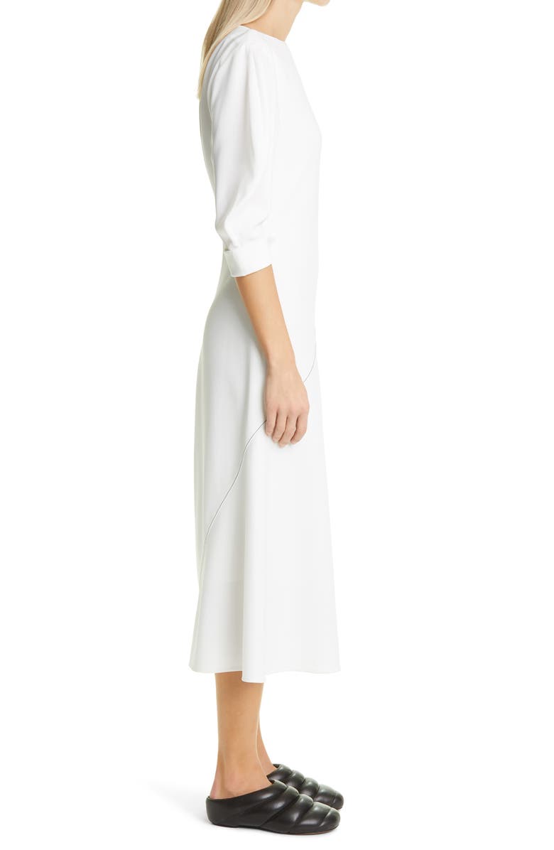 Proenza Schouler Puff Sleeve Crepe Dress, Alternate, color, 