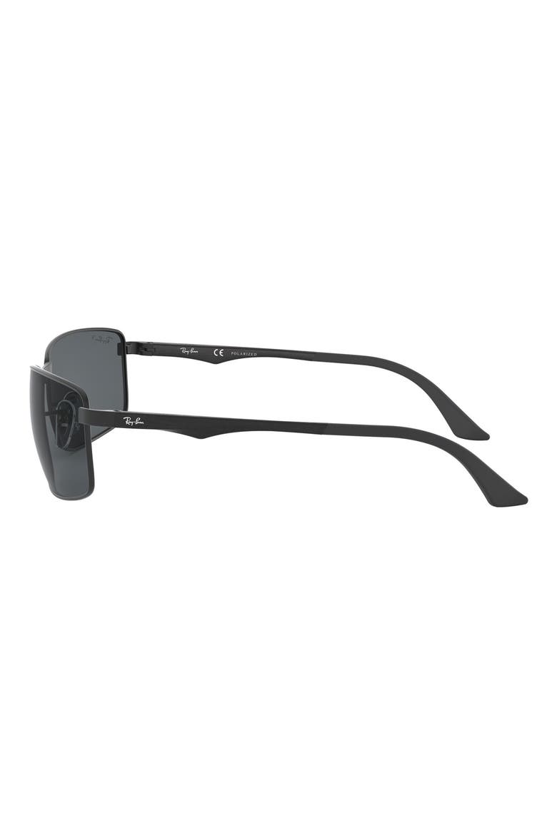 64mm Oversize Rectangular Sunglasses, Alternate, color, GREY POLAR