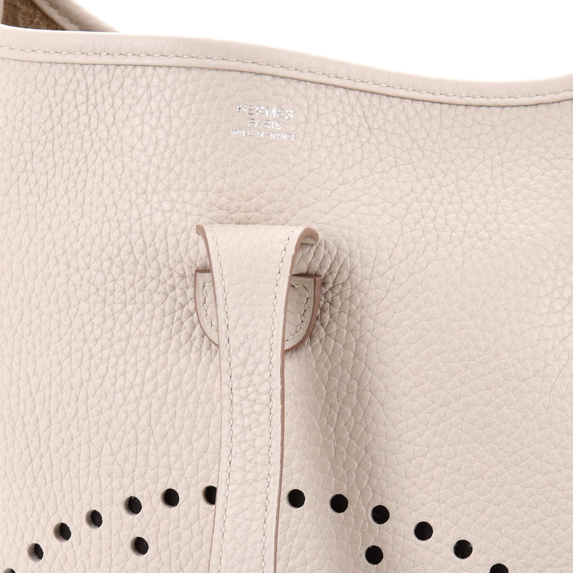 Pre-Owned Hermes Evelyne Bag Gen III Clemence PM, Alternate, color, Craie