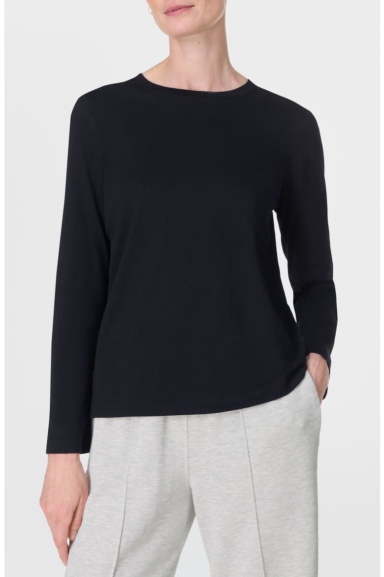 Essential Long Sleeve T-Shirt, Main, color, BLACK