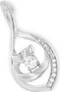 Haus of Brilliance 10K White Gold 1/4 Cttw Round Diamond Spiral Link 18" Pendant Necklace