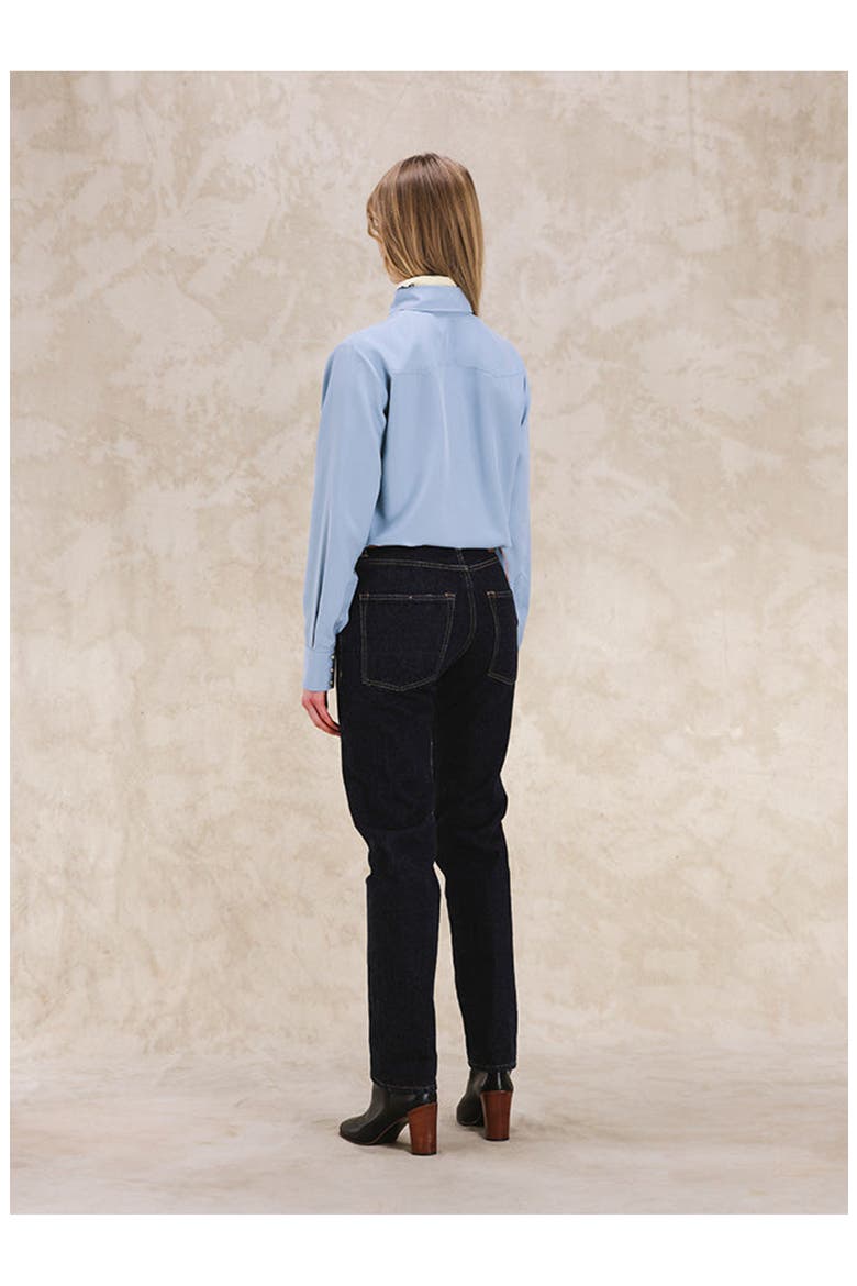 Toledo Silk Texan Shirt, Alternate, color, Light Blue