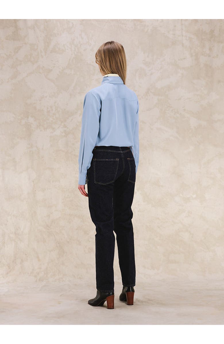 Fortela Toledo Silk Texan Shirt, Alternate, color, Light Blue