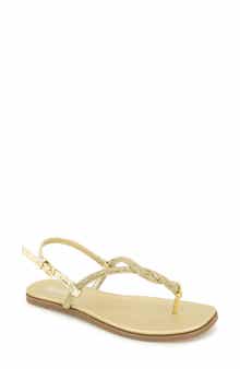 Reaction Kenneth Cole Whitney Crystal Strap Flat Sandal