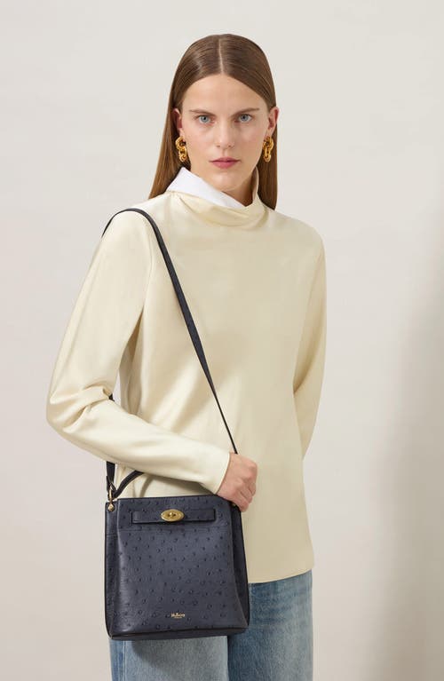 Mulberry Islington Ostrich Embossed Leather Bucket Bag In Animal Print