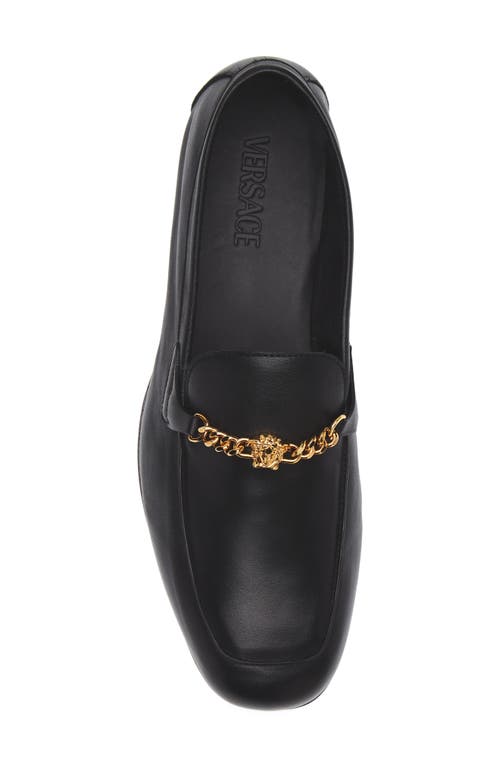 Versace Loafers With Chain Detail And Gold-tone Hardware In Multi