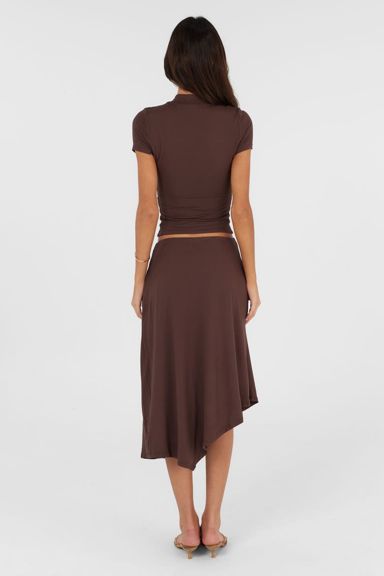Madeleine Midi Skirt, Alternate, color, Brown