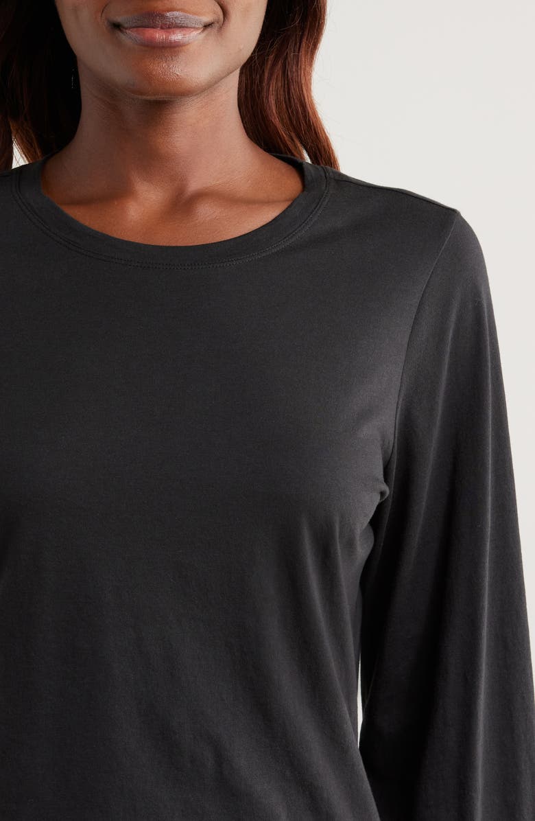 Lunya Organic Pima Cotton Lounge T-Shirt, Alternate, color, Immersed Black