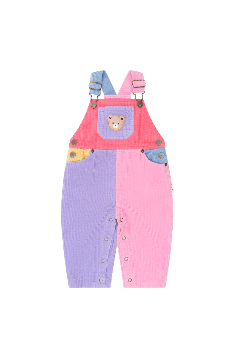 Huxbaby Colour Block Girl Cord Overalls, Main, color, Multi