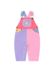Huxbaby Colour Block Girl Cord Overalls