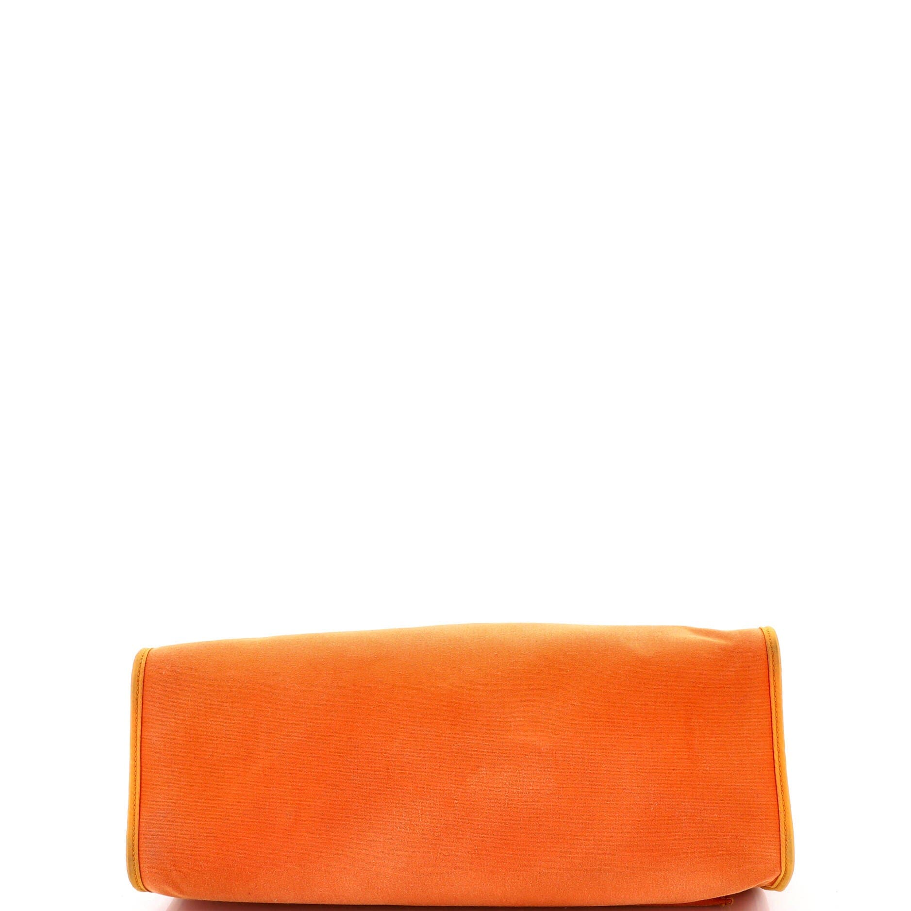 Pre-Owned Hermes Herbag Zip Leather and Toile 39, Alternate, color, Orange H