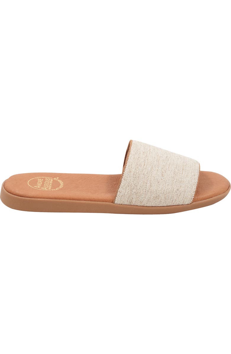 André Assous Paloma Slide Sandal, Alternate, color, Beige Linen