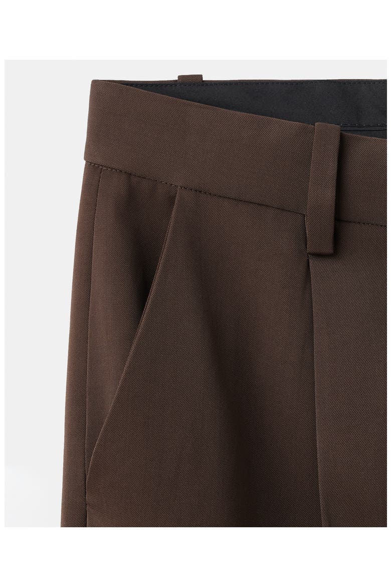 Selection Pleat Front Straight Leg Pants, Alternate, color, CHOCOLATE