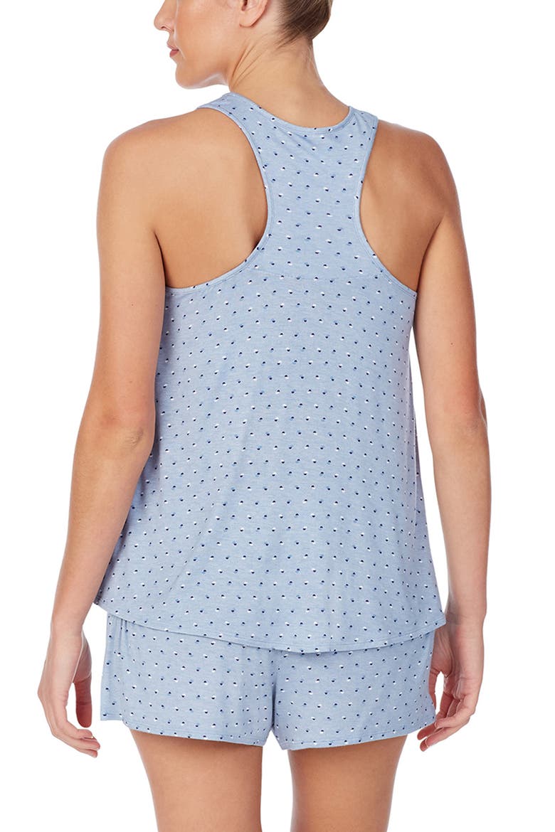 Room Service Racerback Tank Pajamas, Alternate, color, LIGHT BLUE CHAMBRAY GEO