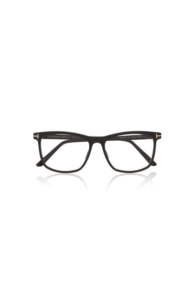 56mm Square optical glasses, Alternate, color, Black