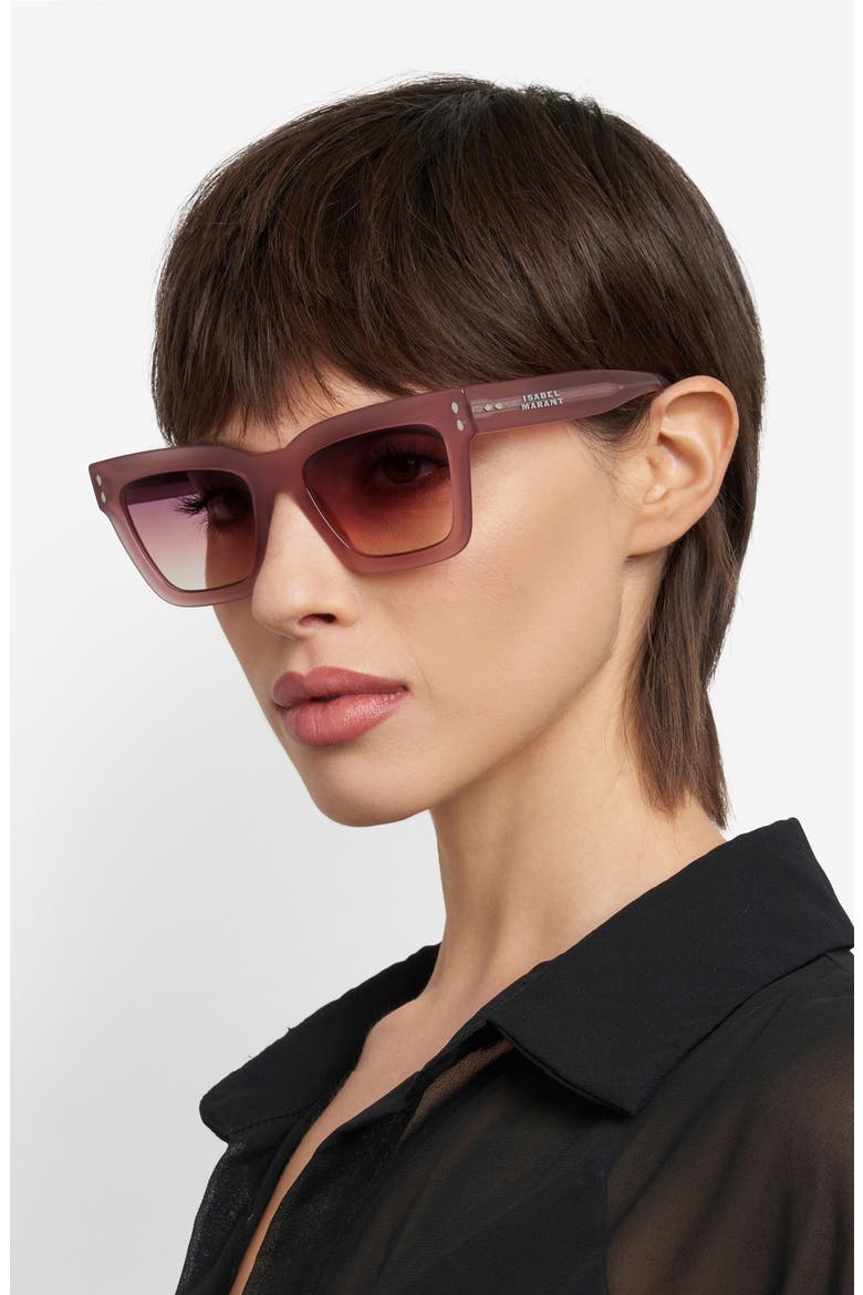 53mm Gradient Rectangular Sunglasses, Alternate, color, 035J-FF