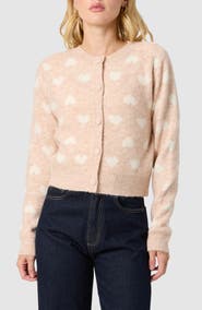 All in Favor Heart Jacquard Cardigan | Nordstrom