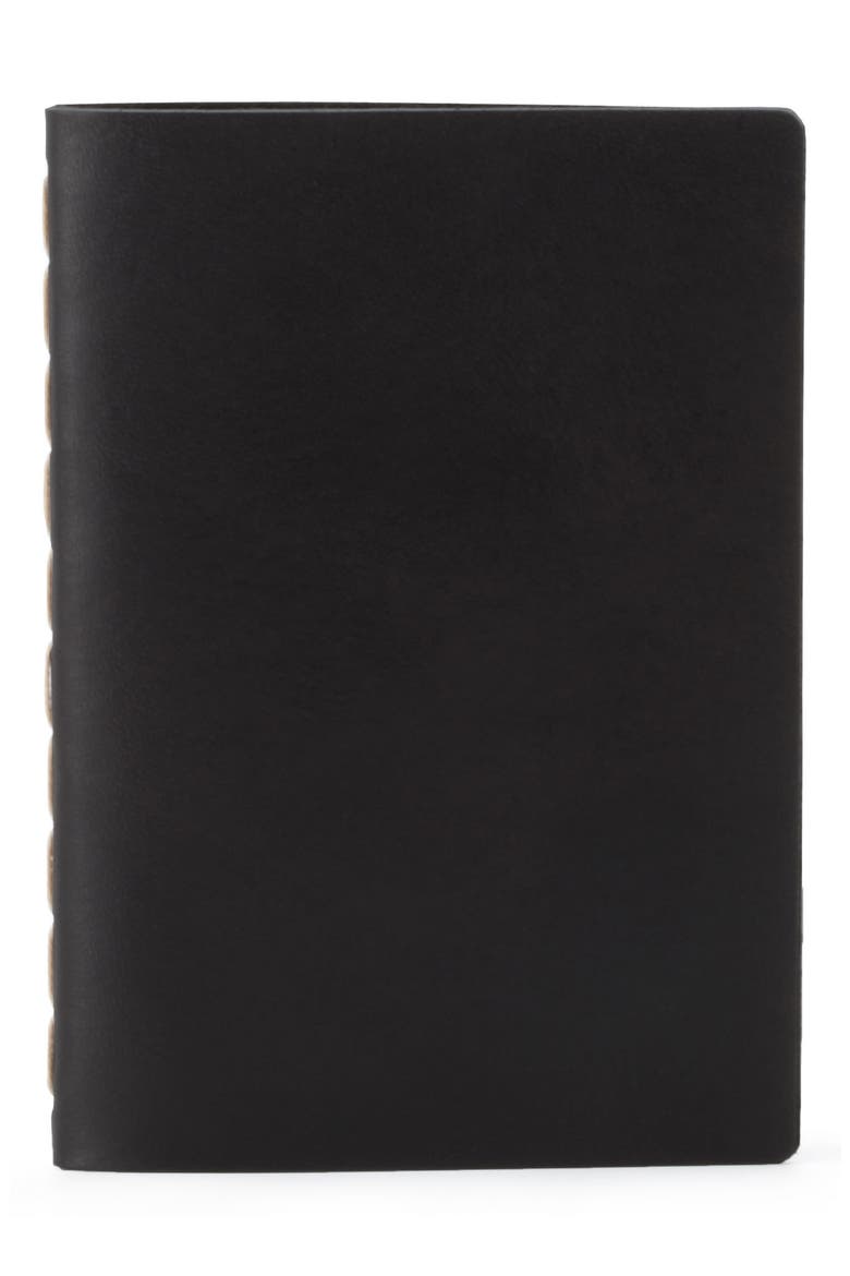 Small Leather Notebook, Main, color, NAVY