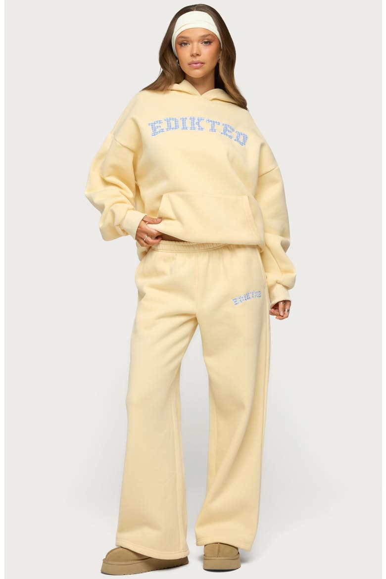 Lover Oversize Cotton Blend Hoodie, Alternate, color, YELLOW