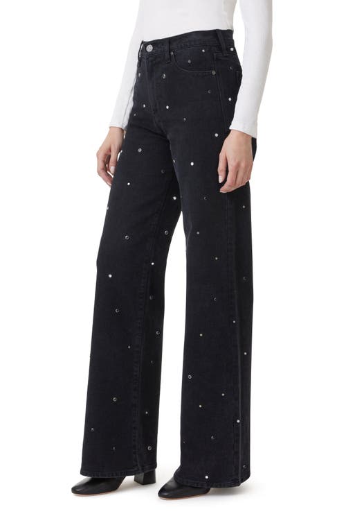 Shop Habitual Denver Grommet High Waist Wide Leg Jeans In Washed Black