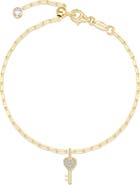 Lafonn Key to Forever Simulated Diamond Key Charm Bracelet