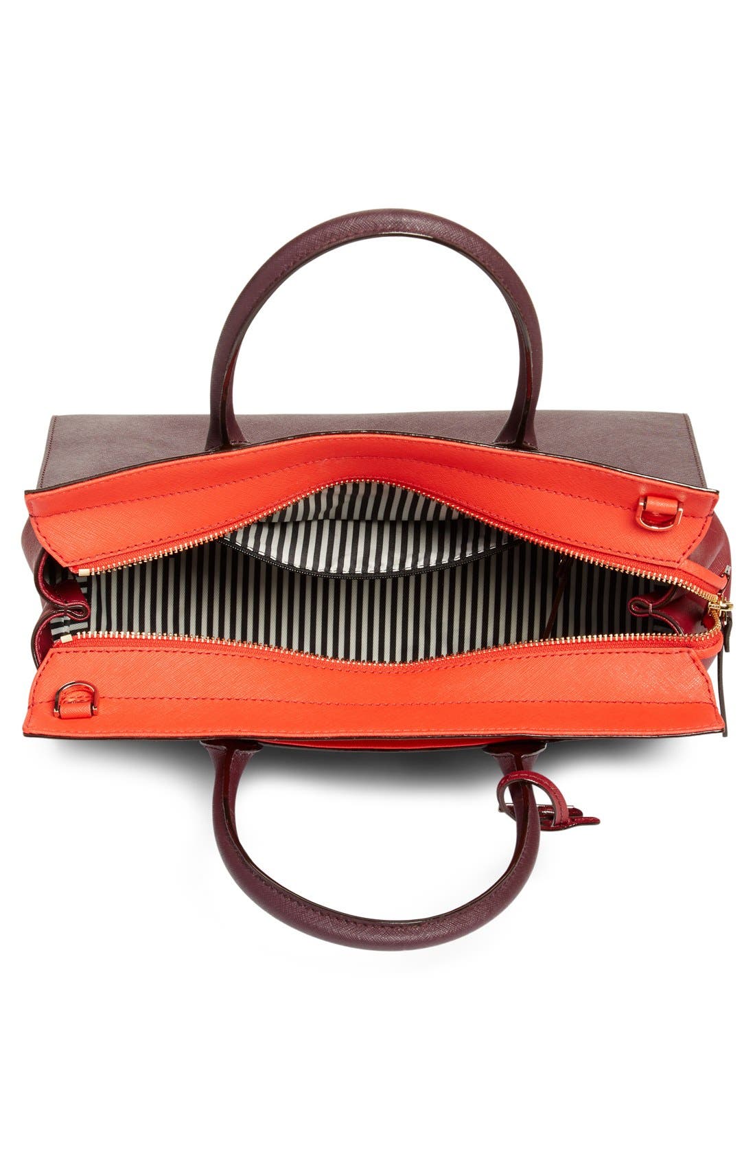 cameron street - candace leather satchel, Alternate, color, APPLE JELLY/  MERLOT/ MAHOGANY