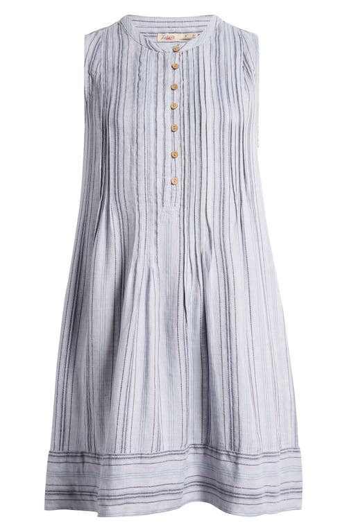 Faherty Isha Stripe Sleeveless Linen Dress In Day Lily Stripe