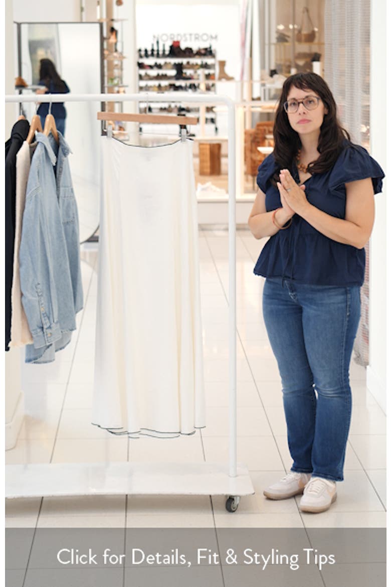 Linen Blend Maxi Skirt video