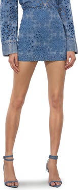 Alice + Olivia Rubi Denim Miniskirt