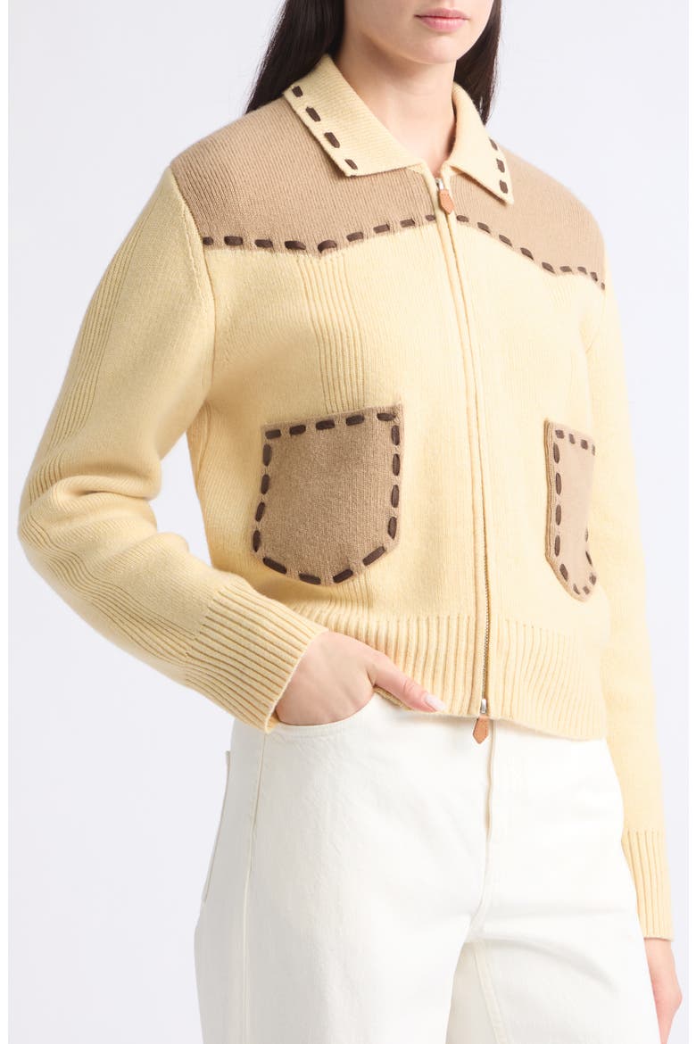 Saddle Up Cashmere & Wool Jacket, Alternate, color, BUTTER/ CAMEL