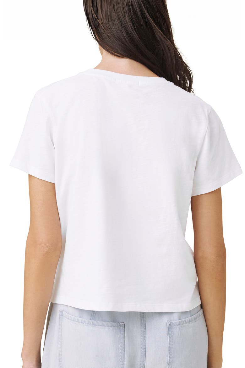 Embroidered Cutwork Seashell Cotton T-Shirt, Alternate, color, WHITE