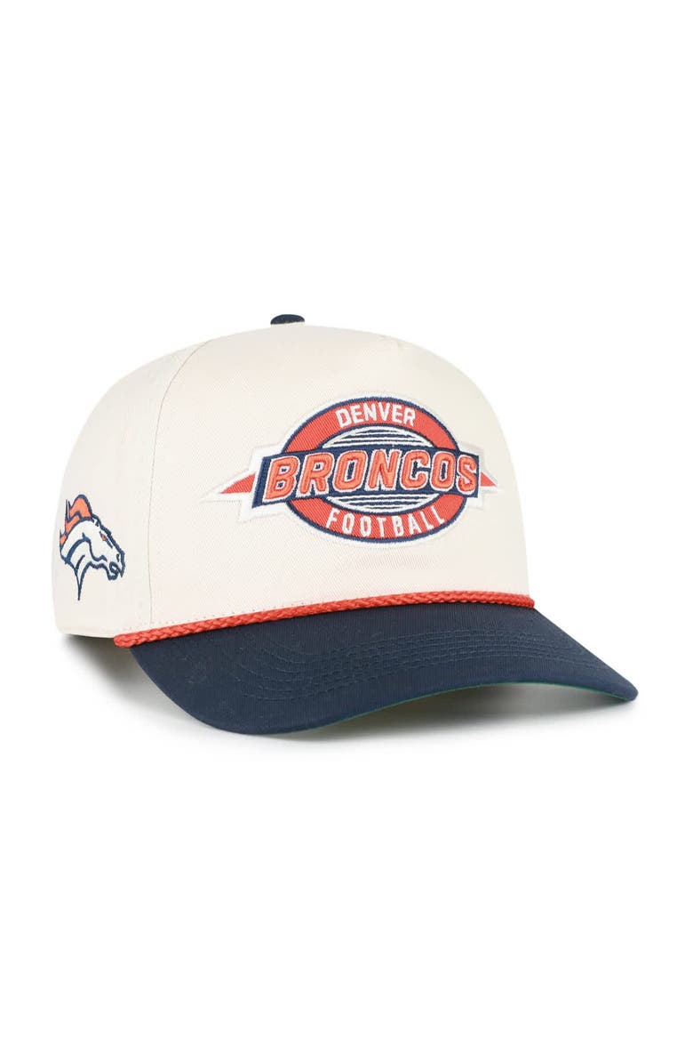 '47 Men's '47 Natural Denver Broncos Frame Out Two Tone Hitch Adjustable Hat, Main, color, Natural