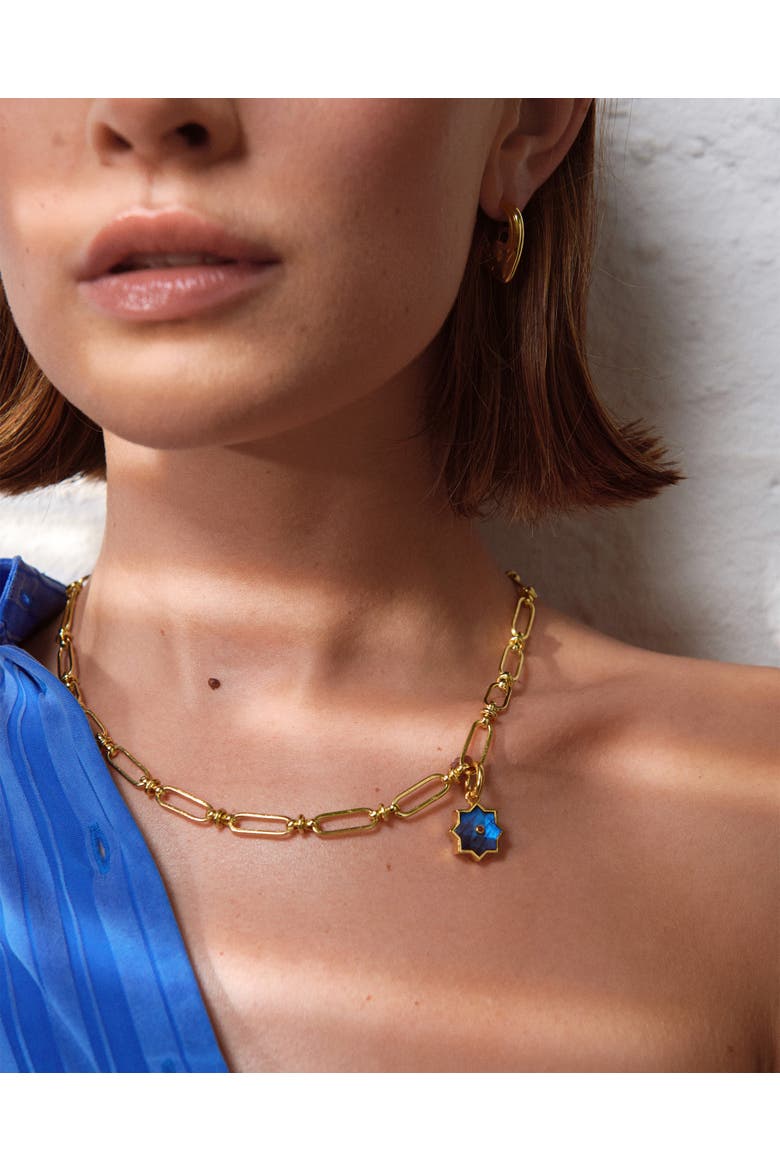 Essential Charm Link Chain Necklace, Alternate, color, Gold