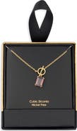 NORDSTROM RACK Cubic Zirconia Drop Toggle Necklace