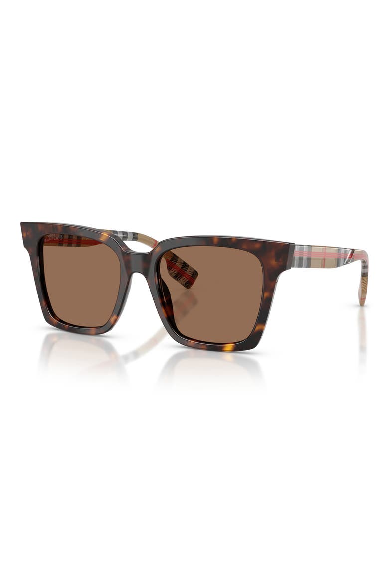 53mm Square Sunglasses, Alternate, color, DARK HAVANA/ DARK BROWN