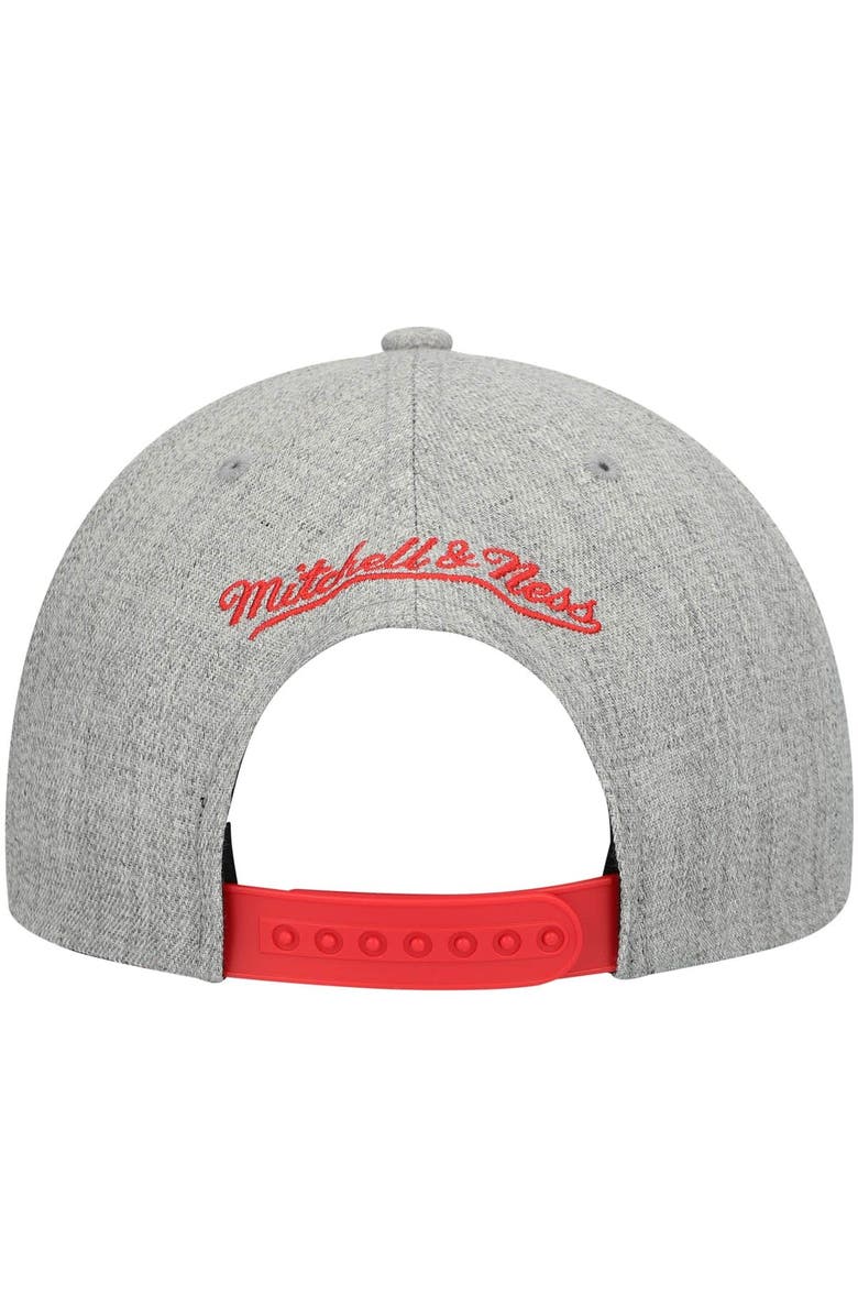 Mitchell & Ness Men's Mitchell & Ness Heathered Gray Atlanta Hawks Hardwood Classics Team 2.0 Snapback Hat, Alternate, color, Heather Gray