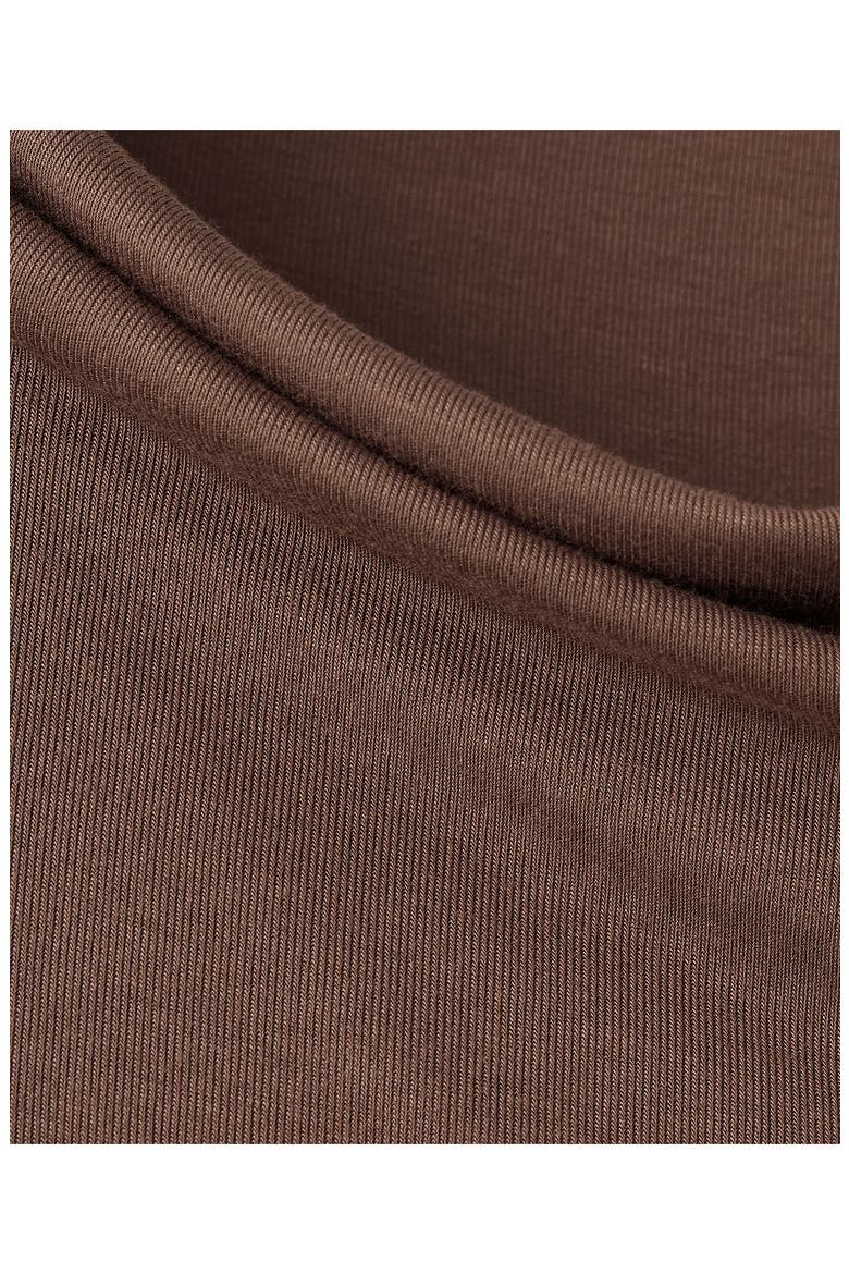 Asymmetric Gather Maxi Dress, Alternate, color, BROWN