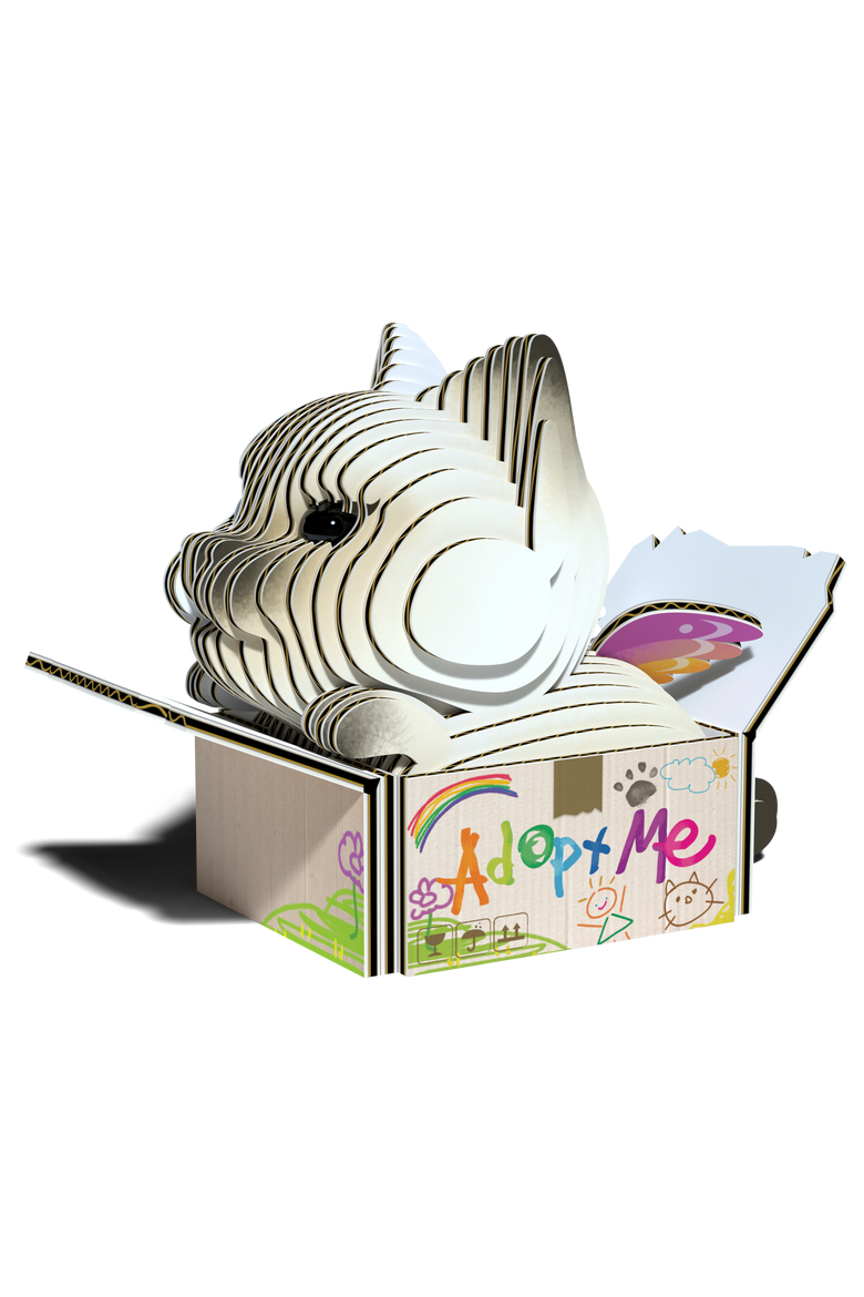 Cat - Mocha 3D Puzzle, Alternate, color, No Color