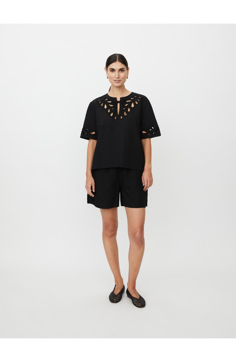 Masai Copenhagen MaDyselle Cutwork Detail Blouse, Alternate, color, Black