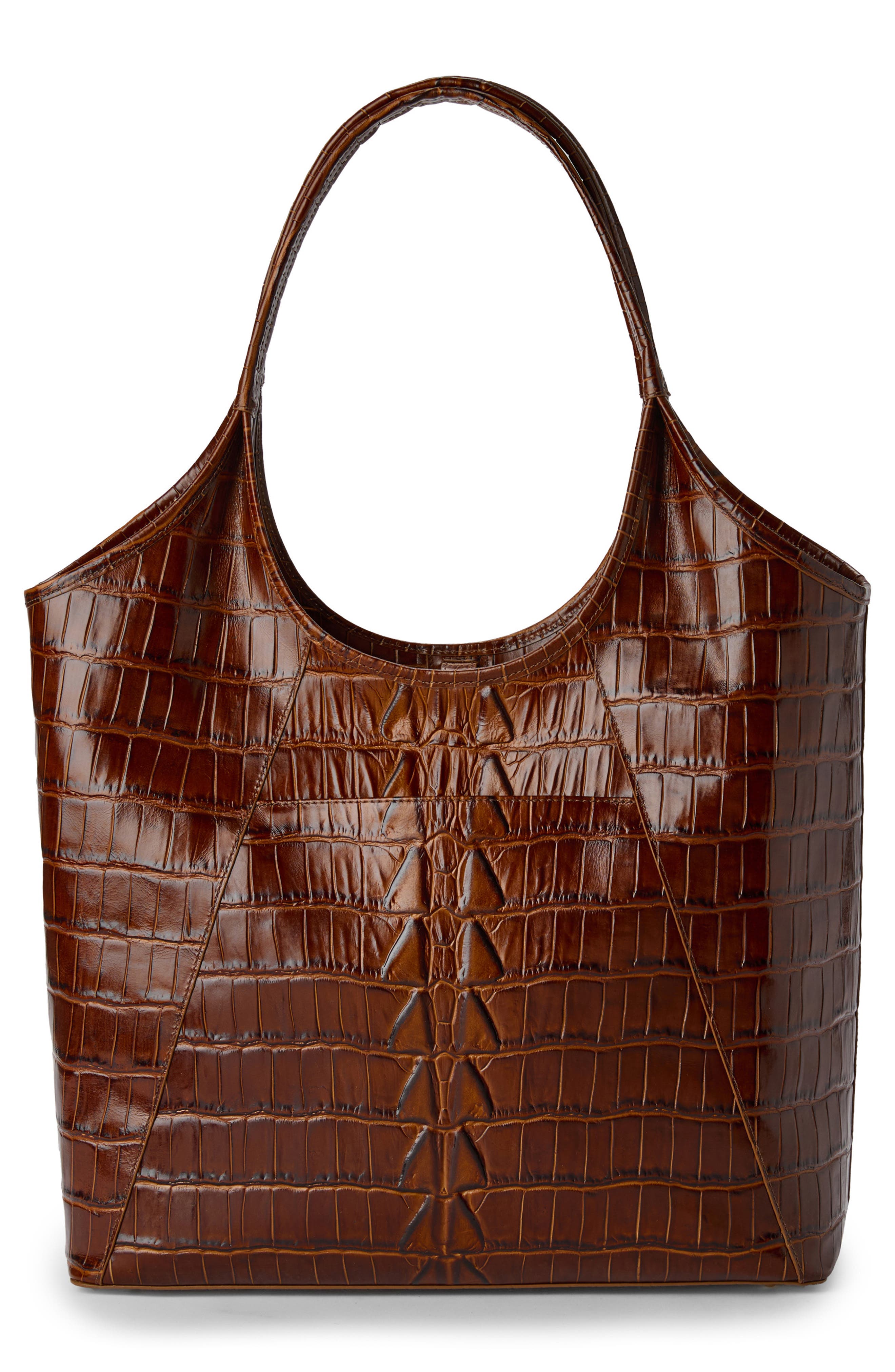 Brahmin Iona Croc Embossed Leather Tote Bag, Alternate, color, 