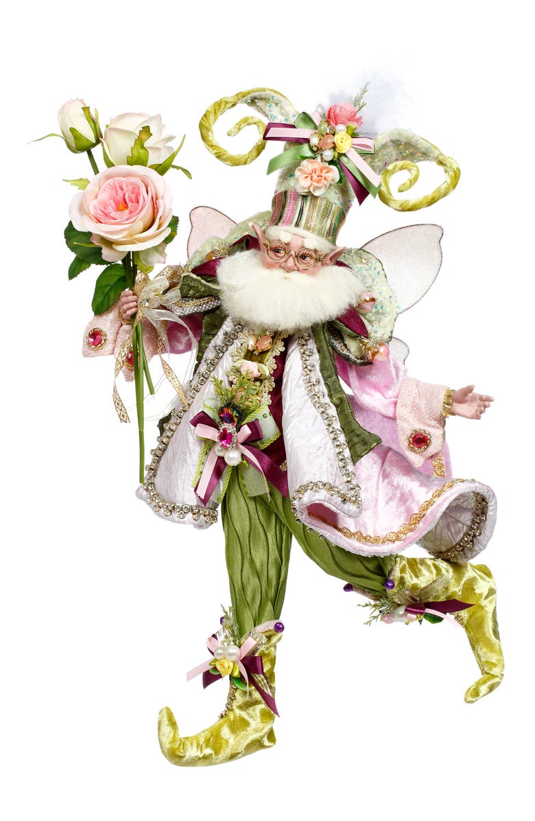 Mark Roberts Cabbage Rose Fairy, Medium, Main, color, Pistachio Green