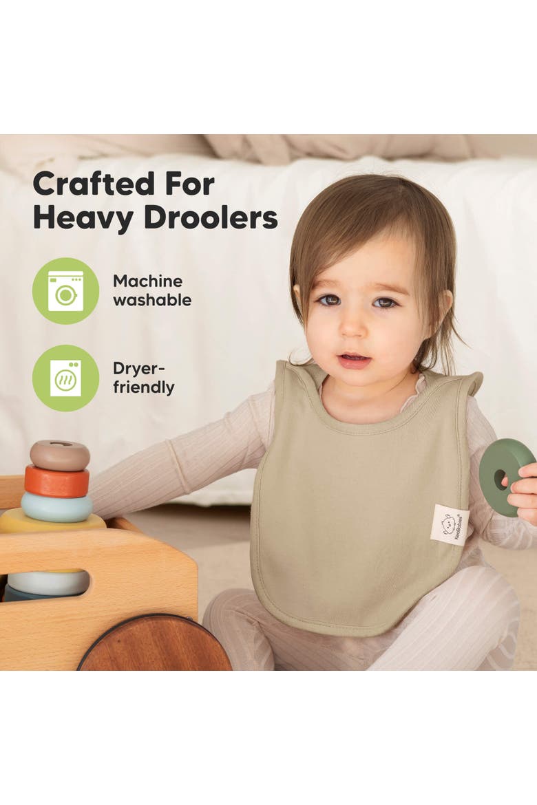 8-Pack Hallo Drool Bibs, Alternate, color, Sahara