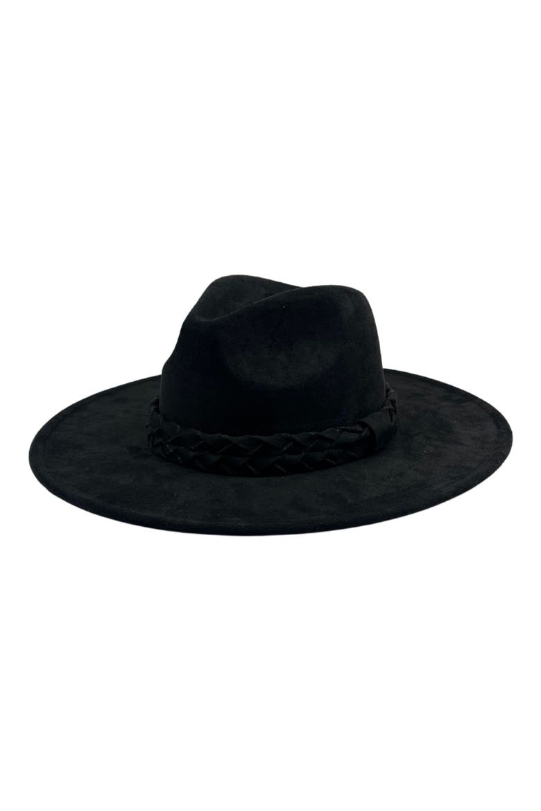 Wide Brim Felt Panama Hat, Main, color, BLACK