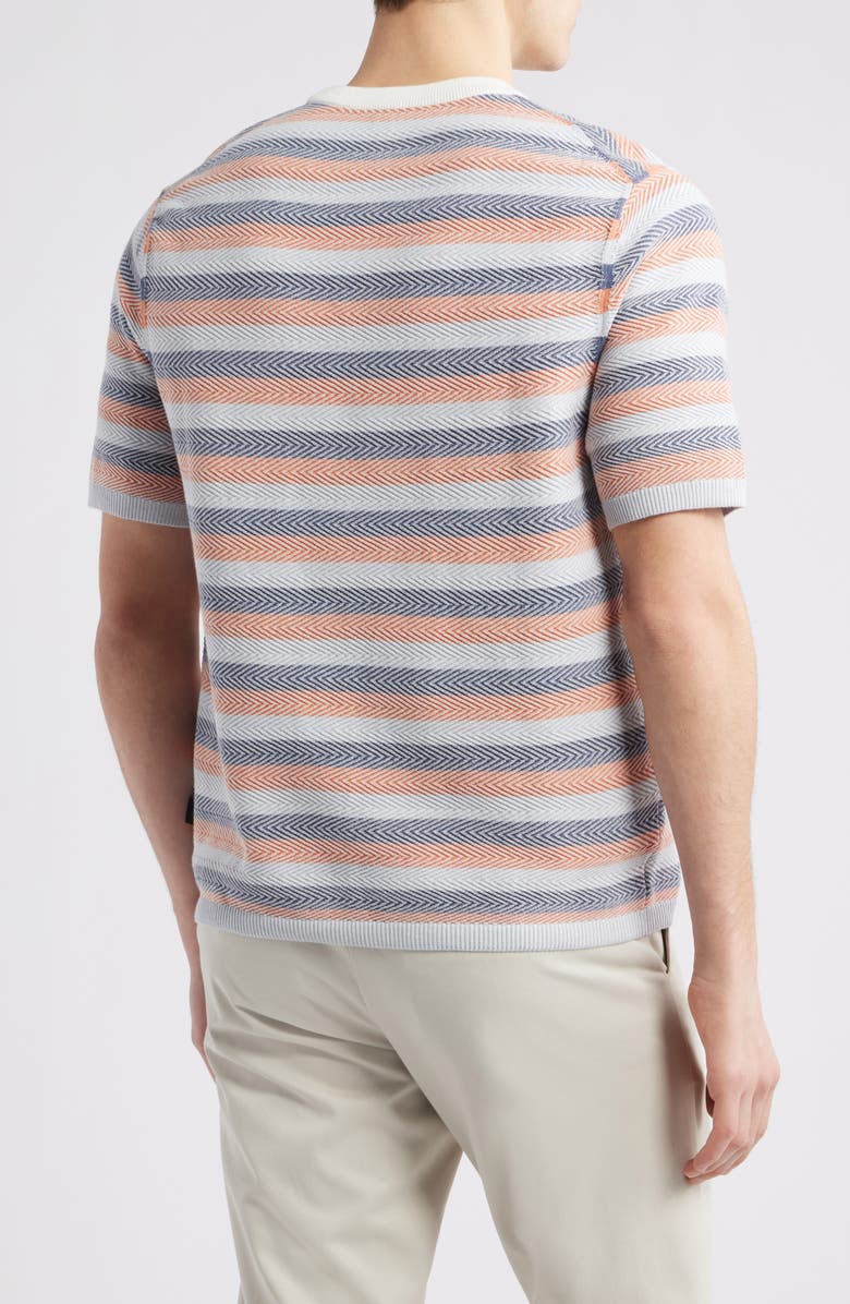Paul Smith Short Sleeve Stripe Chevron Sweater, Alternate, color, 
